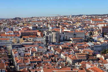Üst Manzara Lisbon. Portekiz 'in güzel tarihi şehri