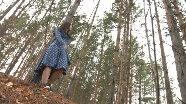 Danse dans la forêt de pins. 2 coups de feu . — Video