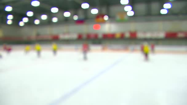 Hockey match. Blur. — Stock Video