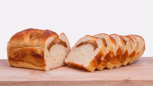 Fatia de pão - Pão caseiro e fatias de pão rústico — Fotografia de Stock