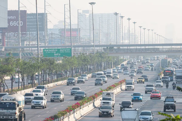 Janeiro 2020 Traffic Jam Particulate Matters Rua Principal Centro Cidade Imagem De Stock