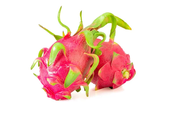 Fruta Dragão Também Chamado Pitaya Com Isolado Fundo Branco Caminho — Fotografia de Stock