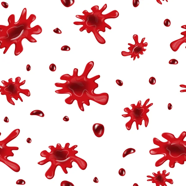 Taches rouges sans couture et pulvérisation — Image vectorielle