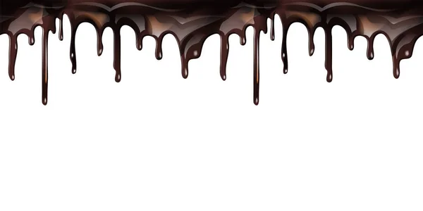 Chocolade naadloze grens — Stockvector