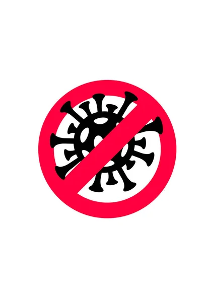 Kapalı Salgın Covid-19. Coronavirus salgınını durdurun. Bakteri mikrobu tehlikesi ve halk sağlığı riski. Pandemik tıbbi konsept. Antivirüs, enfeksiyona karşı koruma, sağlık güvenliği. — Stok Vektör