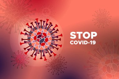 Roman Coronavirus COVID arka plan konsepti SARS salgın sembolü. Virüs salgını tehlikesi ve 2019-nKoV gribi geçmişi, sağlık riski, bağışıklık bilimi, viroloji, epidemiyoloji. Koronavirüse karşı savaş