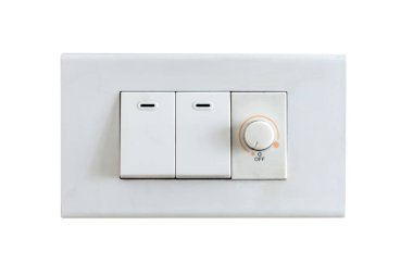 Duvar ışık geçiş. Kopya spa ile beyaz arka plan üzerinde izole