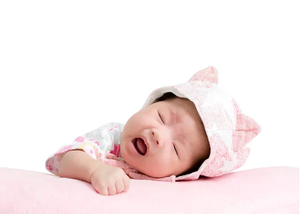 Portret adorable córeczka. Na białym tle na białym tle wit — Zdjęcie stockowe