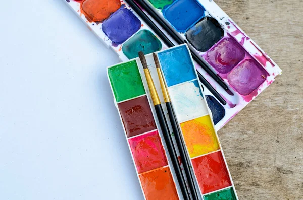 Water color paint box — Stock Photo, Image