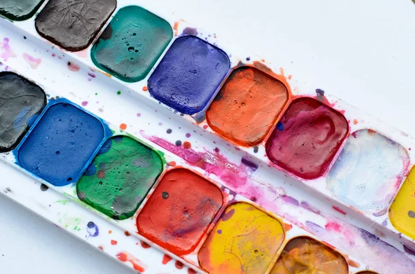 Water color paint box — Stock Photo, Image