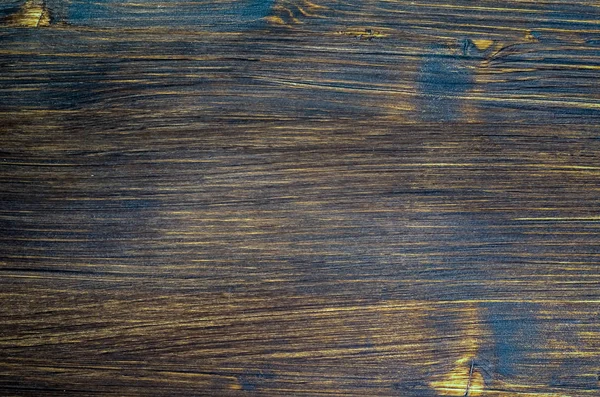 Cracked weathered brown unpainted wooden board texture — Stock Photo, Image
