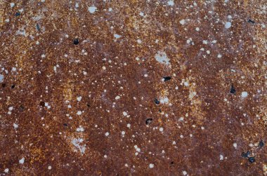 Vintage paslı demir duvar boya birçok lekeleri ile