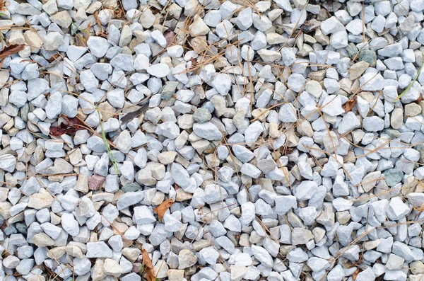 白い砂利と砕石の背景 — ストック写真