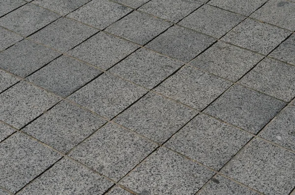 Grey Brick Stone Street Road Light Sidewalk Pavement Texture — Stock Photo, Image