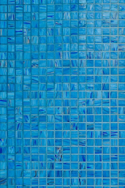 Achtergrond Van Mozaïek Muur Blauwe Kleur — Stockfoto