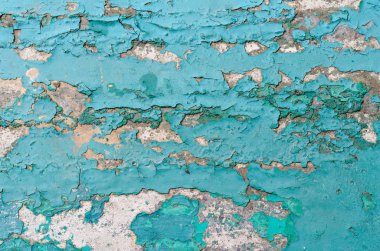 Doku ile çatlak ve delikler için arka plan ve doku bir çimento mavi duvar. 