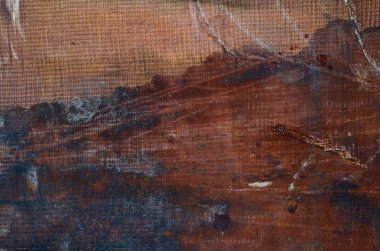 Birçok l ile vintage paslı turuncu demir duvar arka plan dokusu