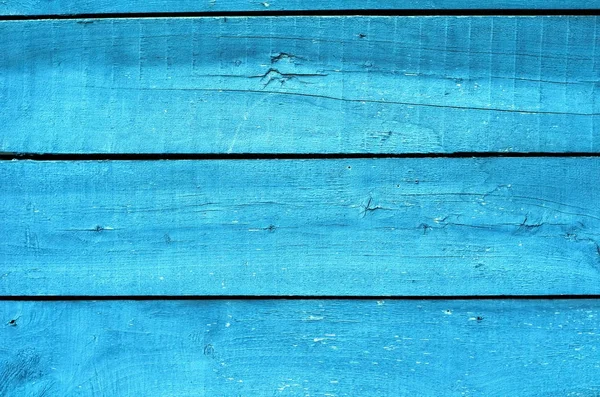 Blau bemalte Holzbretter — Stockfoto