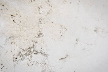 Arka plan beyaz sıva kaplamalı ve boyalı dış, kaba dökme çimento ve beton duvar doku, dekoratif rustik kaplama