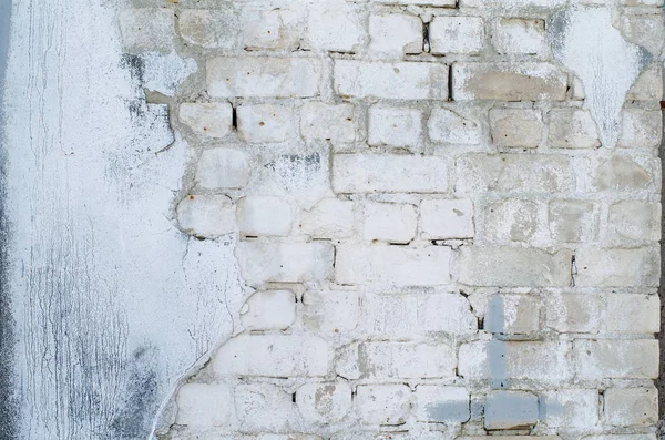 Textura de pared de ladrillo pintado blanco para fondo — Foto de Stock