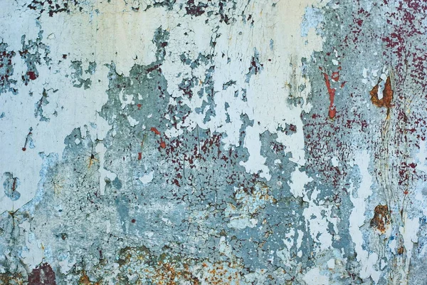 Textura de fondo de pared de hierro gris oxidado vintage con muchas capas de pintura y óxido — Foto de Stock