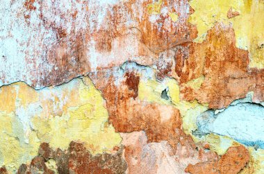 Bir sıva kaplı alçı duvar birçok eski püskü doku 