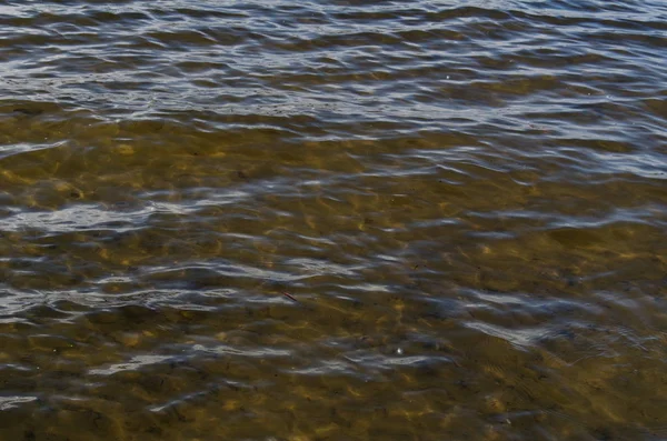 Textura Agua Río Transparente Color Azul Marrón — Foto de Stock