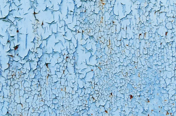Konsistens av vintage rostig blå och grå järn vägg bakgrund med många lager av färg och rost — Stockfoto