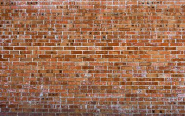 Çimento ve beton dikişleri ile eski kırmızı tuğla duvar yüzeyi dokusuna