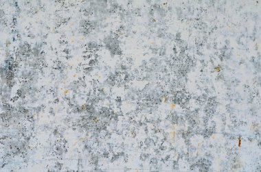 Çatlak ve delikler ile çimento gri duvar dokusu 