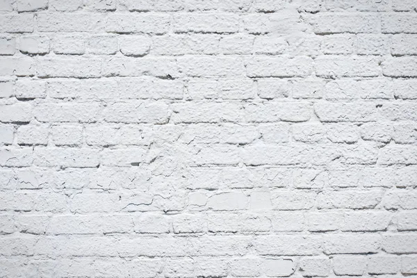 粉刷成白色的砖墙背景纹理 — 图库照片