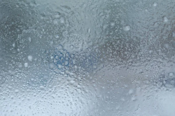 Gocce Pioggia Acqua Congelata Fondo Vetro Finestra — Foto Stock
