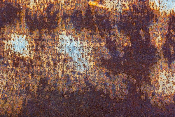 Textura de fundo de parede de ferro cinzento enferrujado vintage com muitas camadas de tinta e ferrugem — Fotografia de Stock