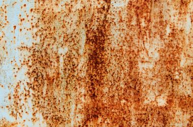 Vintage paslı beyaz demir duvar arka plan doku birçok kat boya ile