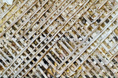 Eski Tiriz ve ve sıva duvar doku, yıpranmış gri arka plan