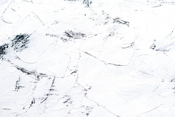 Fondo de cemento pintado blanco con pinceladas anchas — Foto de Stock