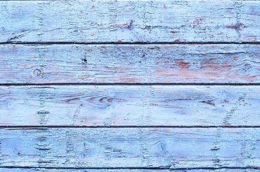 Yıpranmış mavi shabby chic boyalı ahşap tahta doku, önden görünüm kırık
