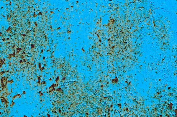Υφή Του Τρύγου Βαμμένο Μπλε Σιδήρου Τείχος Παρασκήνιο Πολλές Στρώσεις — Φωτογραφία Αρχείου