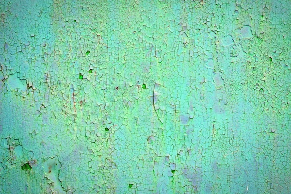 Текстура вінтажного іржаво-зеленого та синього залізних стін фону з багатьма шарами фарби та іржі — стокове фото