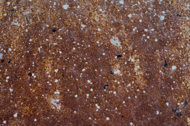 Vintage paslı demir duvar boya birçok lekeleri ile