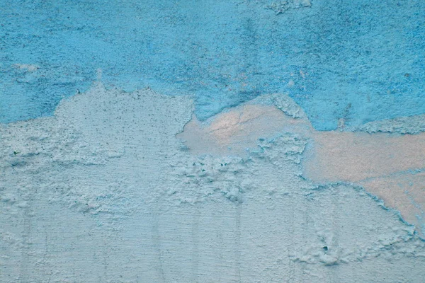 배경 블루 치장 용 벽 토 코팅 및 외관, 거친 시멘트와 콘크리트 벽 질감의 캐스팅을 그린 장식 코팅 — 스톡 사진
