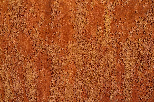 Achtergrond van een roestige oude IJzeren metalen plaat, oranje en bruine col — Stockfoto