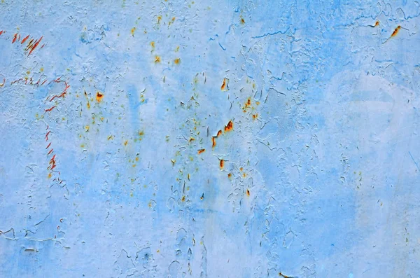 Textura de fondo de pared de hierro pintado azul vintage y turquesa — Foto de Stock
