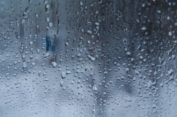 Σταγόνες Βροχής Και Παγωμένο Νερό Φόντο Γυαλί Παράθυρο — Φωτογραφία Αρχείου