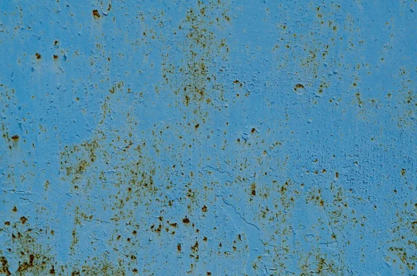Текстура Вінтажного Пофарбованого Синього Залізного Фону Стіни Багатьма Шарами Фарби — стокове фото