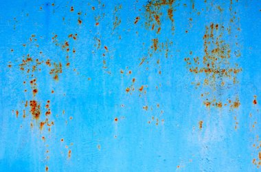 Vintage mavi ve turkuaz boyalı demir duvar backgrou dokusuna