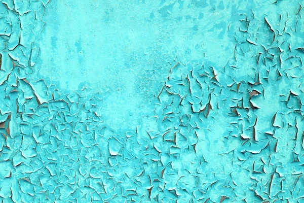 Texture of vintage blue painted iron wall background — ストック写真