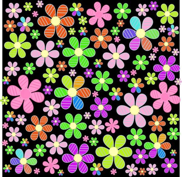 Сказочное поле цветов — стоковый вектор