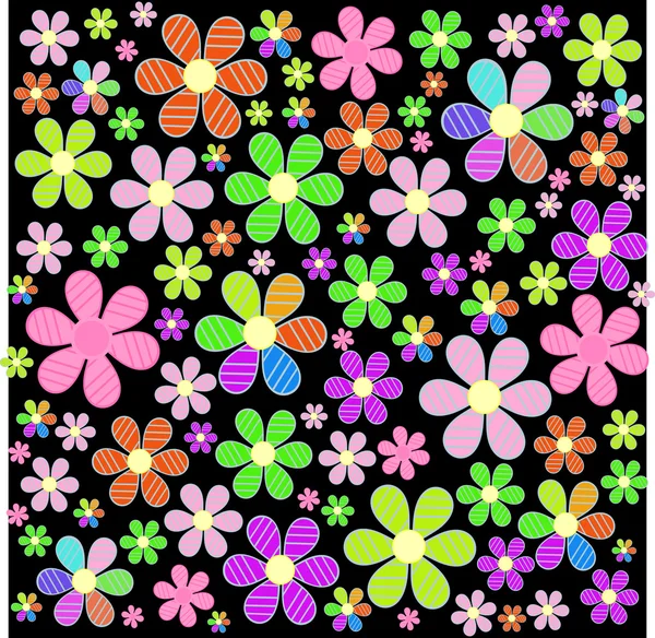 A fabulous field of flowers — Stock Vector