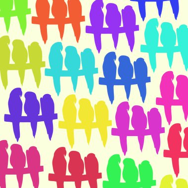 arka plan papağan, vektör çizim